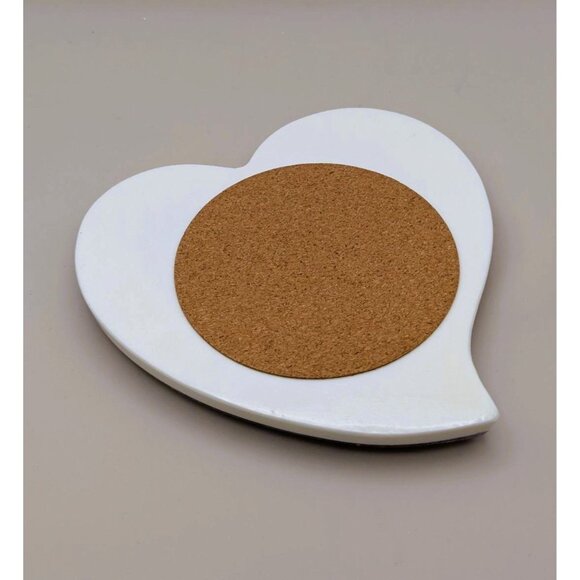 Purple Glitter Heart-Shaped Trinket Dish Blue Rose & Butterfly Design - Picture 5 of 8